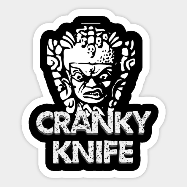 The Weekly Planet - Cranky knife Sticker by dbshirts